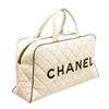 Chanel White Quilted Bowling Bag