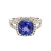 Image 2 : 3.09 ctw Tanzanite & Diamond Ring - 14KT White Gold