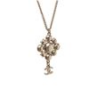 Image 4 : Chanel Silver-toned CC Flower Drop Necklace