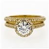 Image 5 : Tacori 18k Gold .79 ctw GIA Round Diamond Solitaire Engagement & Wedding Band Se