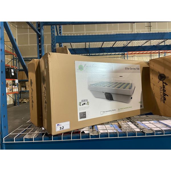 2 TURBO KLONE ELITE SERIES 144 COMMERCIAL INCUBATORS WITH HUMIDITY DOMES