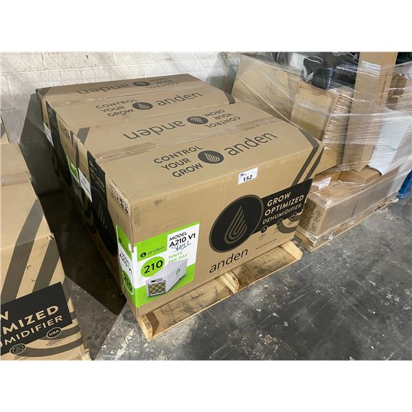 PALLET OF 2 ANDEN A210 V1 GROW OPTIMIZED DEHUMIDIFIER SHELLS