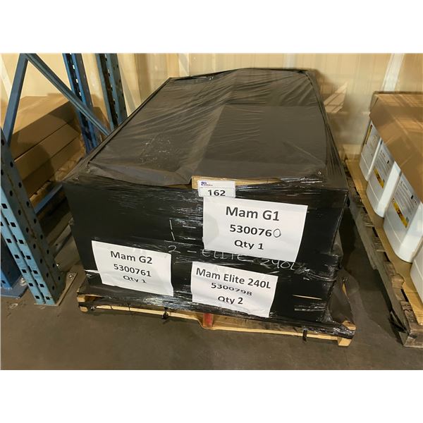 PALLET OF ASSORTED MAM G1, MAM G2, & MAM ELITE 240L PRODUCT