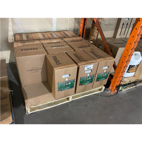 PALLET OF 13 BOXES OF GREEN UP HYDROPONIC SPECIALTY NUTRIENT COMPONENT ( 2 PCS 10LTR IN EACH BOX )