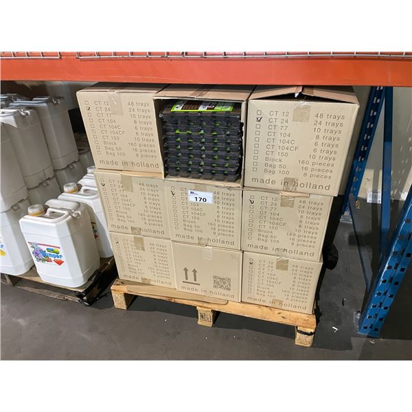 PALLET OF 13 BOXES ASSORTED EAZY PLUG PLUG'N GROW DRIED PLANT STARTER CUBES