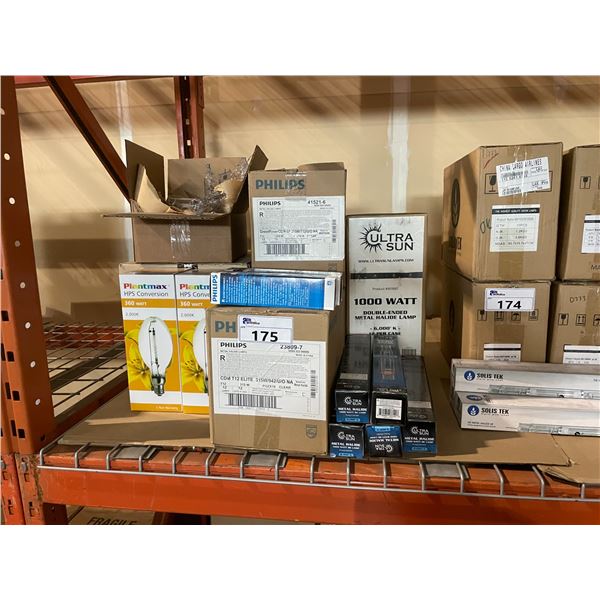 LOT OF ASSORTED METAL HALIDE LAMPS, HPS CONVERSION LAMPS & MORE