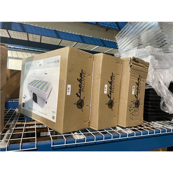 3 TURBO KLONE ELITE SERIES COMMERCIAL INCUBATORS WITH NO HUMIDITY DOMES