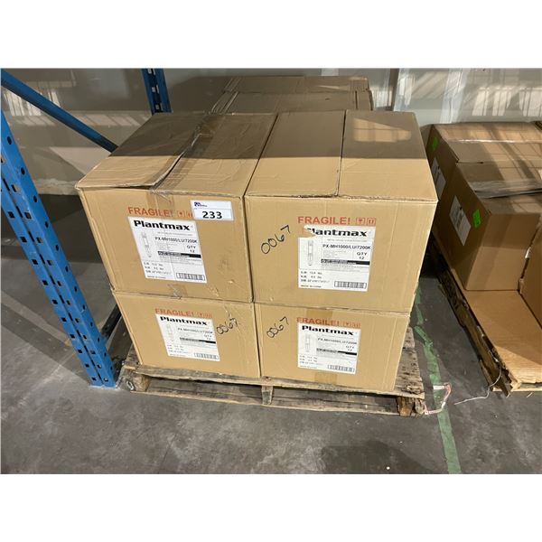 PALLET OF PLANTMAX PX-MH1000/LU/7200K MERCURY LAMPS