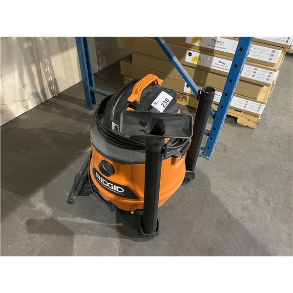 RIDGID NXT COMMERCIAL ELECTRIC SHOP VACUUM WITH ATTACHMENTS ( NO HOSE )