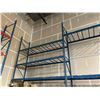 Image 2 : ** 7 BAYS OF BLUE 19' TALL  12' CROSSBAR 42" DEPTH ADJUSTABLE INDUSTRIAL PALLET RACKING WITH MESH