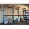 Image 1 : **3 BAYS OF BLUE 19' TALL  8' CROSSBAR 42" DEPTH ADJUSTABLE INDUSTRIAL PALLET RACKING WITH MESH