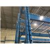 Image 2 : ** 3 BAYS OF BLUE 18' TALL  12' CROSSBAR 42" DEPTH ADJUSTABLE INDUSTRIAL PALLET RACKING WITH MESH