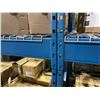 Image 2 : ** 3 BAYS OF BLUE 18' TALL  12' CROSSBAR 42" DEPTH ADJUSTABLE INDUSTRIAL PALLET RACKING WITH MESH