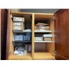 Image 8 : CONTENT OF FRONT OFFICES INCLUDING DESKS, 2 FILE CABINETS, ANDEN PARTS / COMPONENTS, MOBILE OFFICE