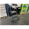 Image 2 : BLUE METAL MOBILE PRODUCT CART & 3 STEP FOLDING STOOL
