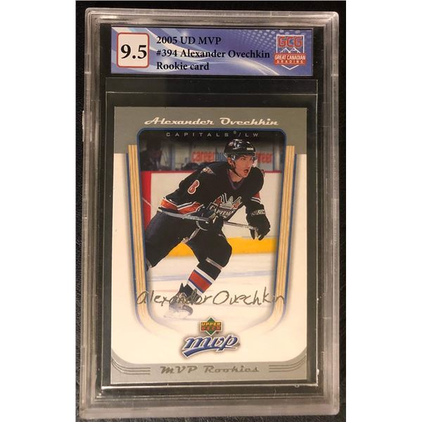 2005 UD MVP  #394  ALEXANDER OVECHKIN ROOKIE CARD GCG GRADED 9.5