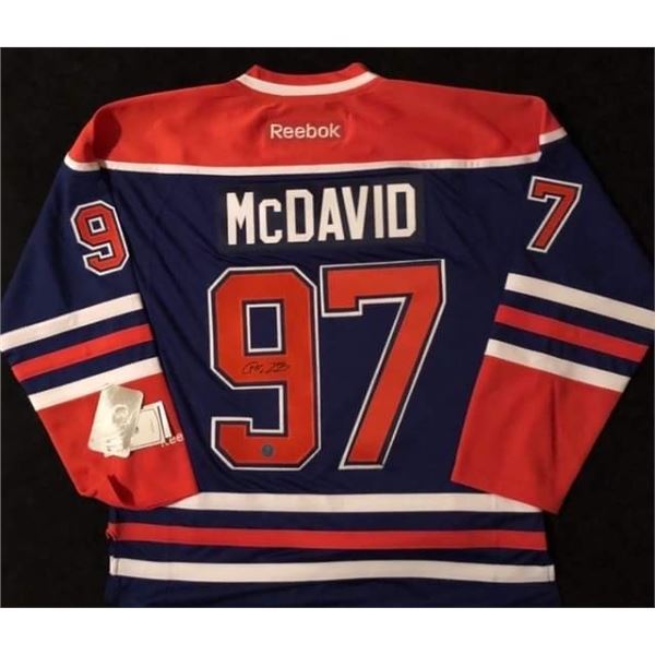 CONNOR MCDAVID SIGNED EDMONTON OILERS JERSEY AJ SPORTSWORLD COA