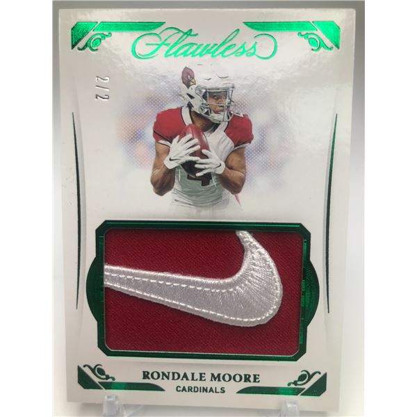 2021 PANINI FLAWLESS RONDALE MOORE NO. SYM-RMO PATCH CARD