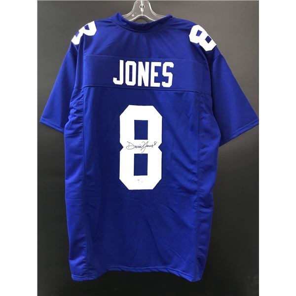 Daniel Jones Signed Blue Custom Football Jersey (Beckett COA)