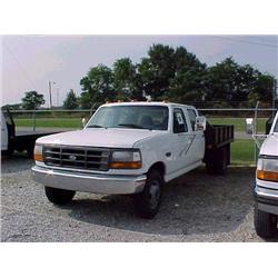 1996 FORD F350 CREW CAB FLATBED TRUCK