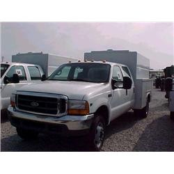 1999 FORD F450 4X4 CREW CAB SERVICE TRUCK