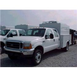 1999 FORD F450 4X4 CREW CAB SERVICE TRUCK