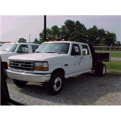 1994 FORD F350 CREW CAB FLATBED TRUCK
