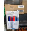 Image 1 : CASE LOT Staples Dry Erase Markers Fine Tip Assorted 8pack x's 6