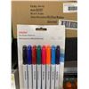 Image 2 : CASE LOT Staples Dry Erase Markers Fine Tip Assorted 8pack x's 6