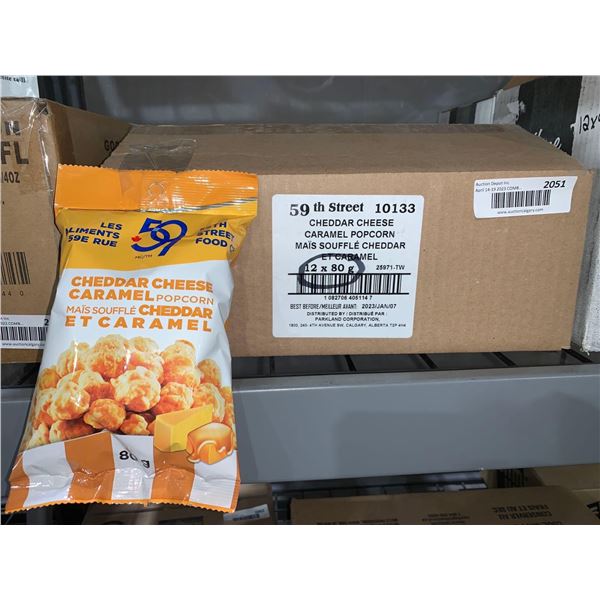 CASE LOT 59th Street Cheddar Cheese Caramel Popcorn 12x80g