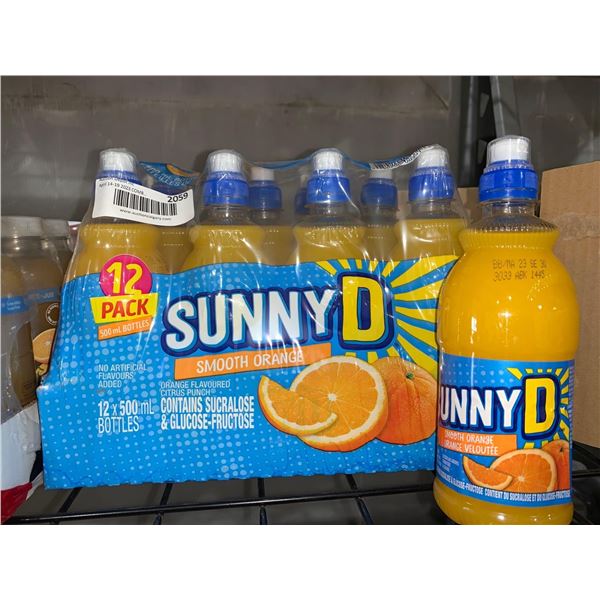 CASE LOT Sunny D Smooth Orange Citrus Punch 12 x 500ml
