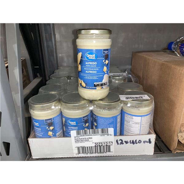 CASE LOT Great Value Alfredo Pasta Sauce 12 x 410ml