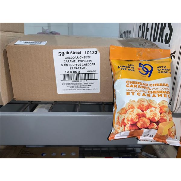 CASE LOT 59th Street Cheddar Cheese Caramel Popcorn 12x80g