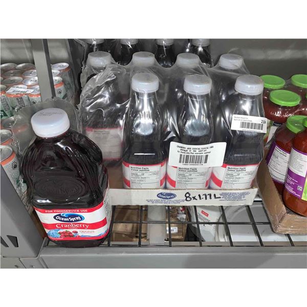 CASE LOT Ocean Spray Cranberry Cocktail 8 x 1.77L