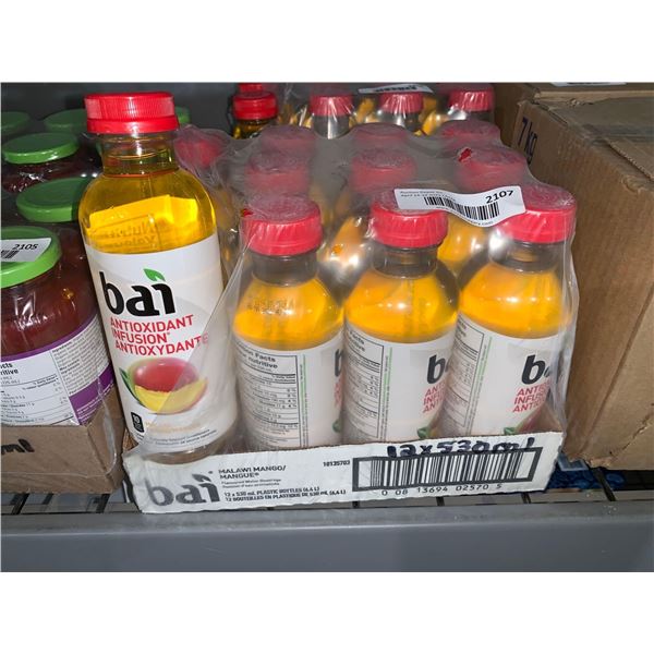 CASE LOT Bai Antioxidant Infusion Malawi Mango Flavor Water 12x530ml