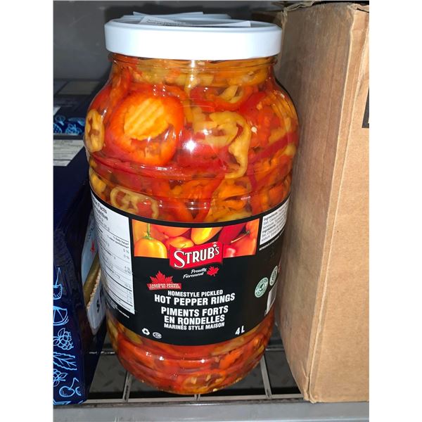 CASE LOT Styrub's Homestyle Pickled Hot Pepper Rings 4L