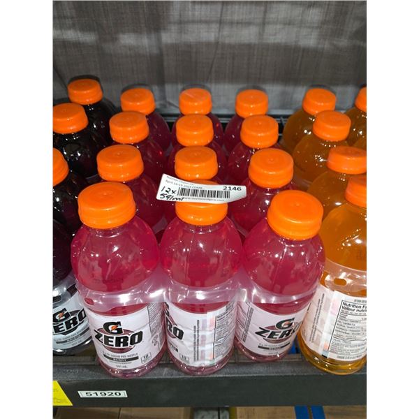 CASE LOT G Zero Berry Flavor Electrolyte Beverage 12 x 591ml