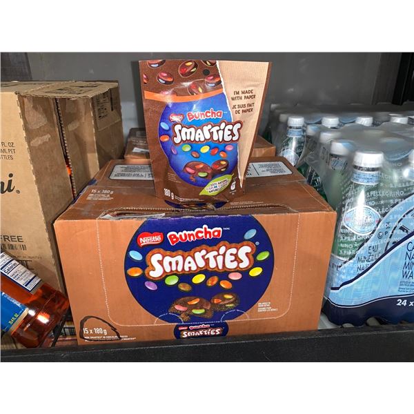 CASE LOT Nestle Buncha Smarties Mini Smarties in Chocolate Pieces 15 x 180g