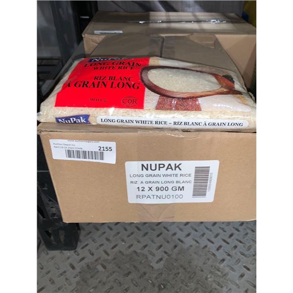 CASE LOT Nupak Long Grain White Rice 12 x 900g