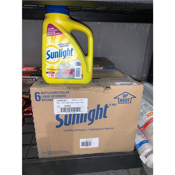 CASE LOT Sunlight Morning Fresh Concentrated Detergent 6 x 1.47L
