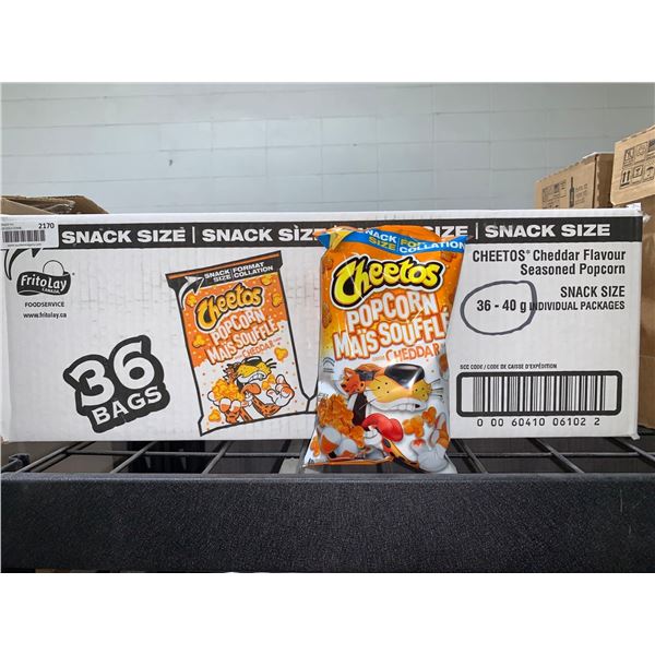 CASE LOT Frito Lay Cheetos popcorn Cheddar Snack Size 36 x 40g
