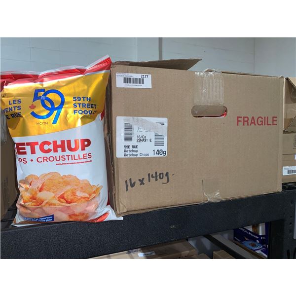 CASE LOT 59th Street Food Co Ketchup Chips 16 x 140g