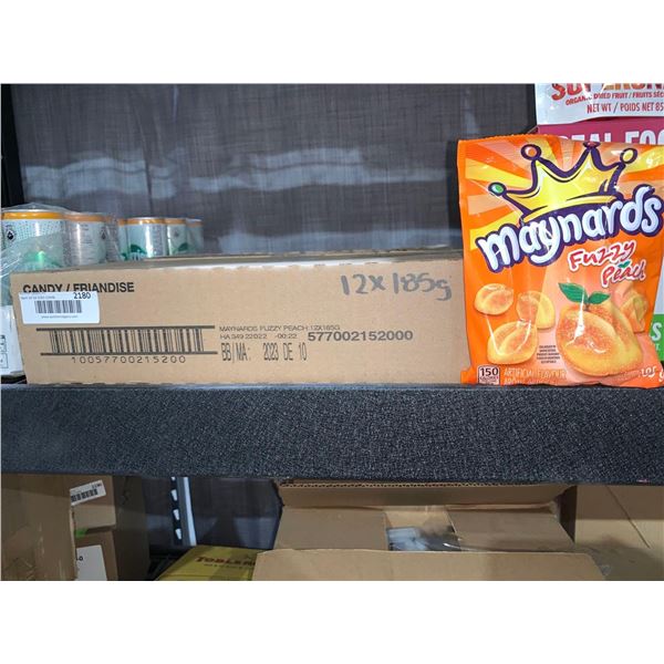 CASE LOT Maynards Fuzzy Peach Candy 12 x 185g