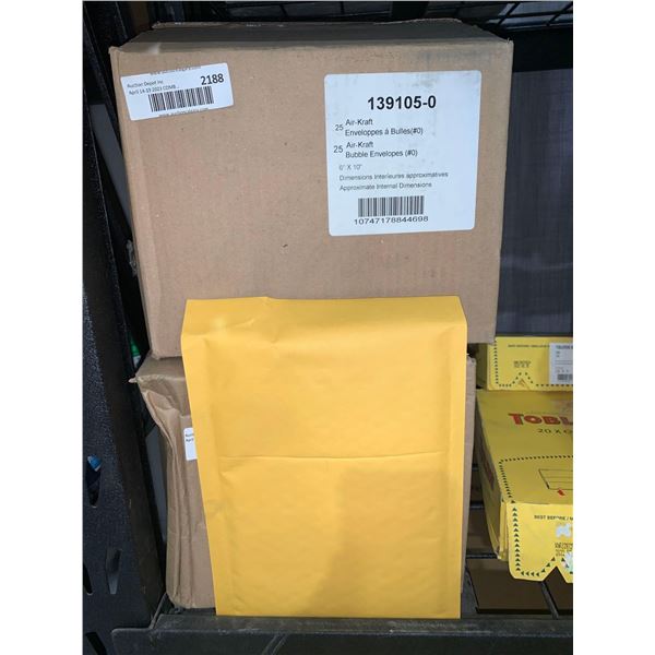 CASE LOT Air-Kraft Bubble Envelopes 6" x 10" Pack of 25