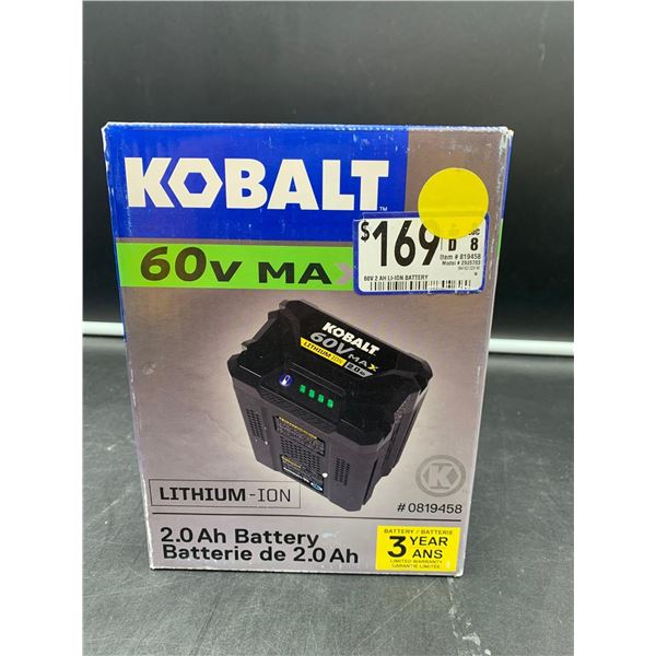 Kobalt 60v 2.0 Ah Battery-Lithium Ion