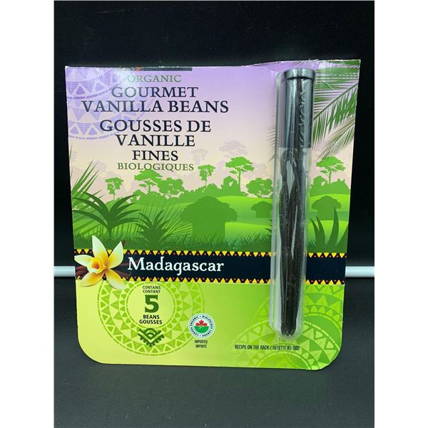 Organic Gourmet Vanilla Beans- Madagascar (5 Beans)