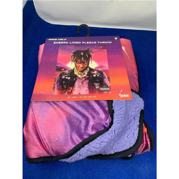 Juice Wrld Sherpa Lined Fleece Throw