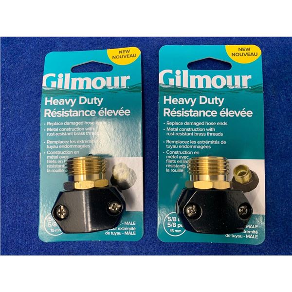 Lot Of 2 Gilmour Heavy Duty Male Hose End Coupling