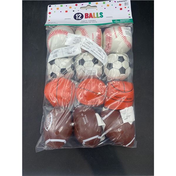 12 Athletic Balls Party Flavour