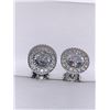 Image 1 : Ladies Tiffany Styled Round Cluster .80 Carat Solitaire Stud Earrings